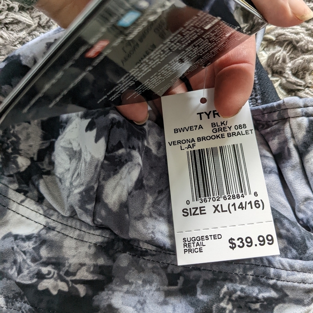 NWT TYR Durafast Lite Verona Brooke Bralet Sports Bra Size XL (14/16) - Picture 4 of 9